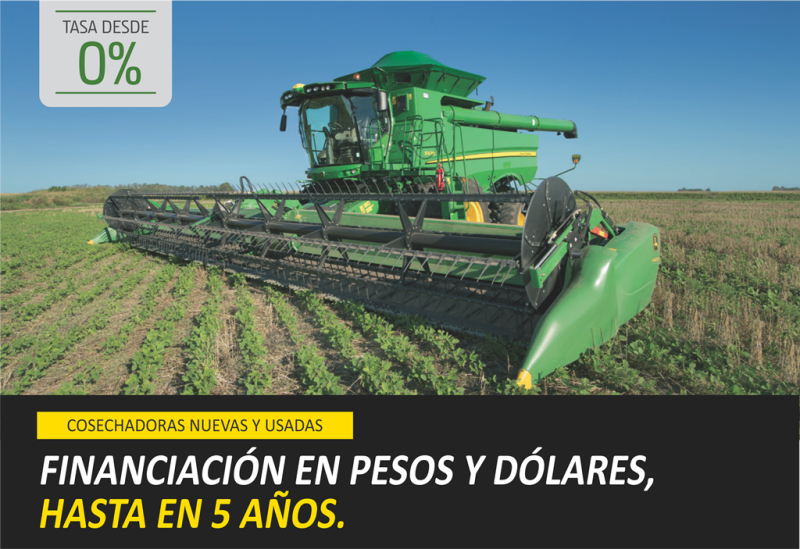 Financiación exclusiva para cosechadoras nuevas y usadas