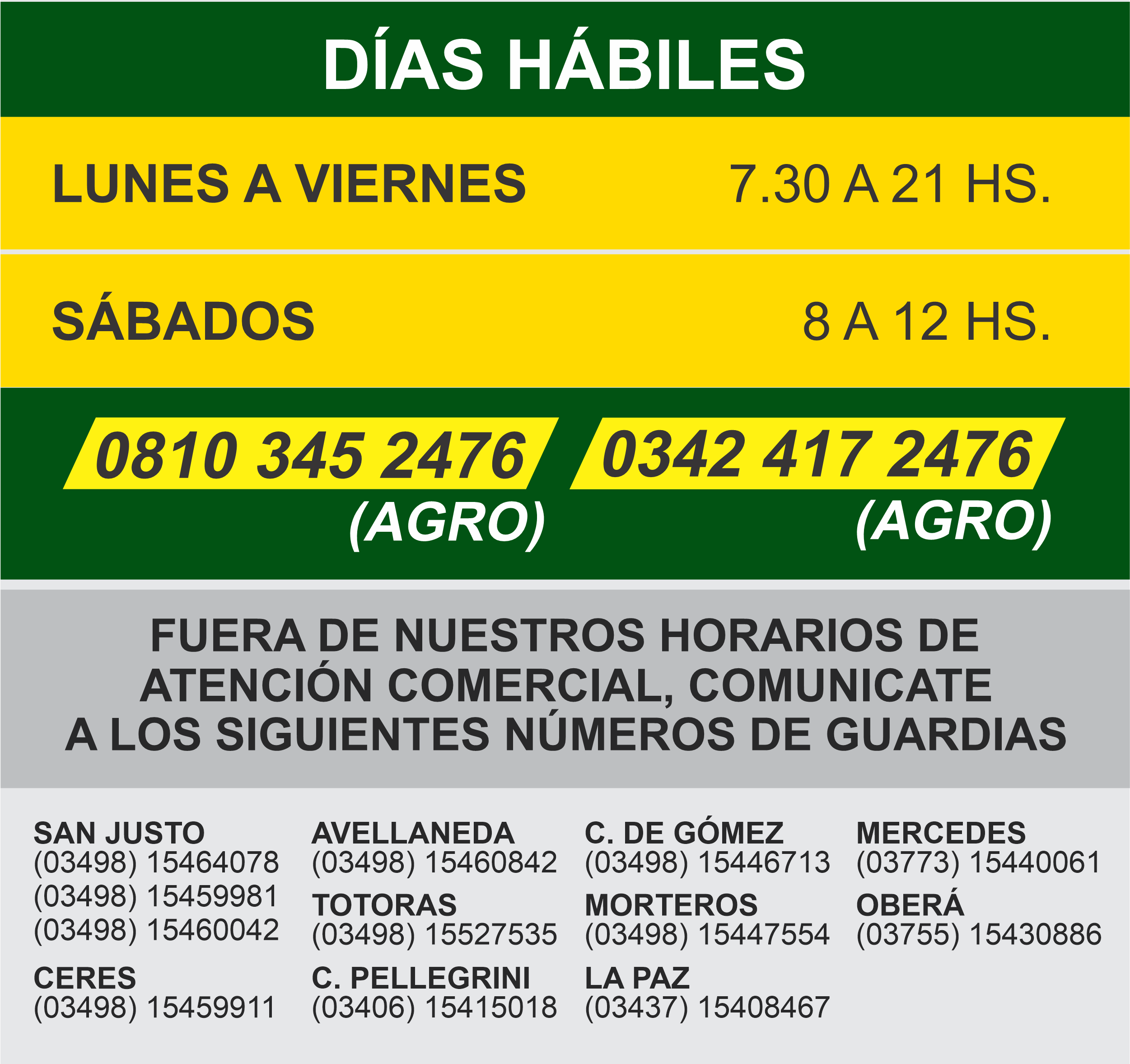 HORARIOS